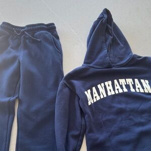 Primark Kids Navy Manhattan Hoodie and Joggers Set